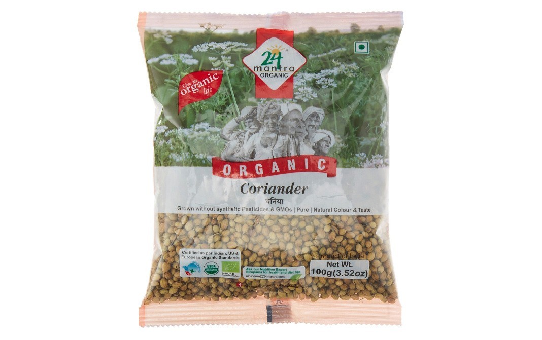 24 Mantra Organic Coriander    Pack  100 grams